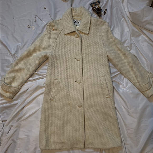 Cream Crochet Trench Coat - Picture 1 of 1